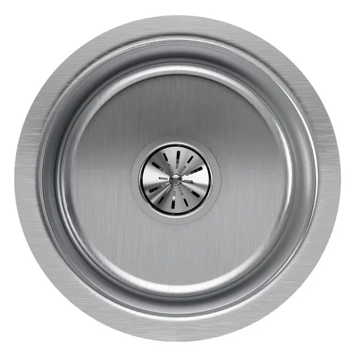 Lustertone Undermount Stainless Steel 14 in. Round Single Bowl Kitchen Sink