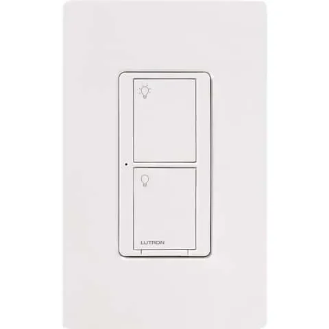 Lutron Caseta 5 amps Single Pole Wireless Smart-Enabled Rocker Switch White 1 pk