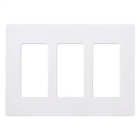 Lutron Claro White 3 gang Plastic Decorator Wall Plate 1 pk