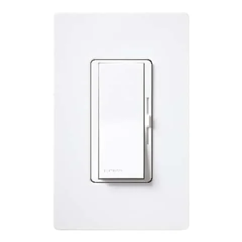 Lutron Diva 1.5 amps Single Pole Rocker Fan Control White 1 pk