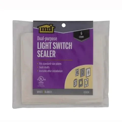 M-D Building Products White Foam Wall Plate Sealers 6 pk