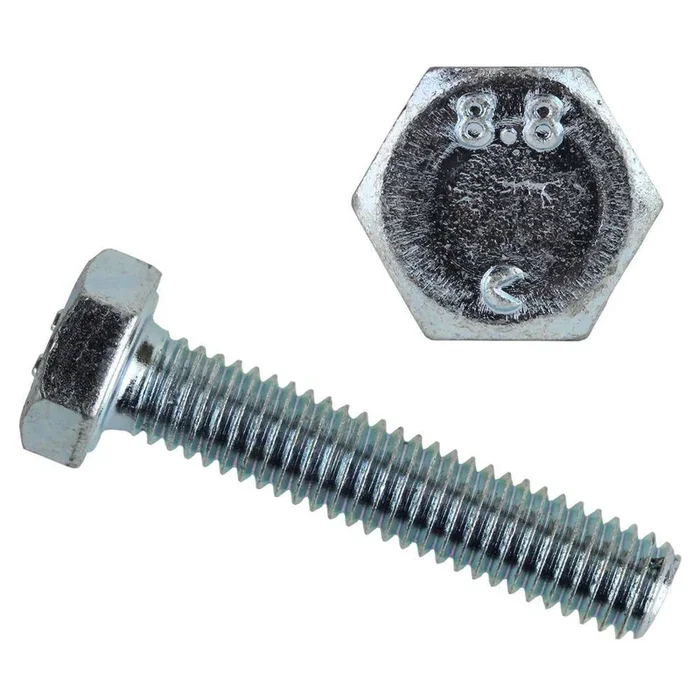 M10-1.25 x 40 mm Class 8.8 Zinc Plated Hex Bolt