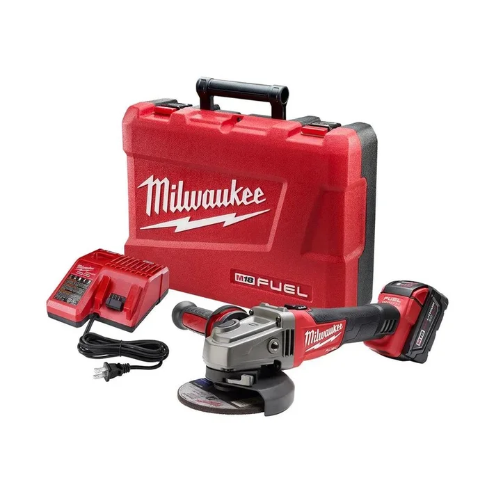 M18 FUEL 18-Volt Lithium-Ion Brushless Cordless 4-1/2 in. /5 in. Grinder W/ Slide Switch Kit W/ (1) 5.0Ah Batteries