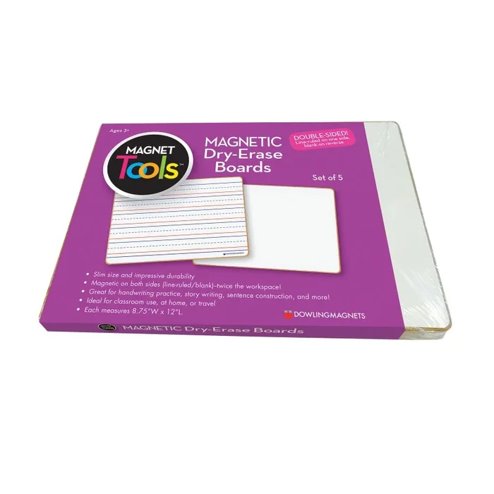 Magnetic Dry-Erase Board Set of 5 Lined and Blank