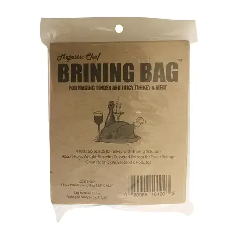 Majestic Chef Clear Plastic Brining Bag 25 lb