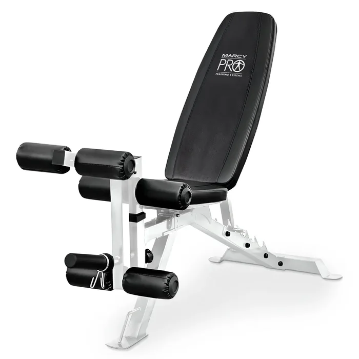 Marcy Powder Coated Steel Home Gym Multipurpose Adjustable Weight Bench, White