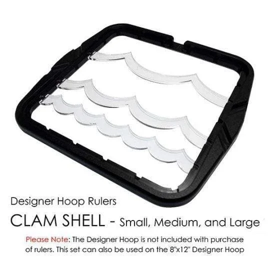 Martelli CS-015-L 12″ Designer Hoop Ruler Clam Shell Large