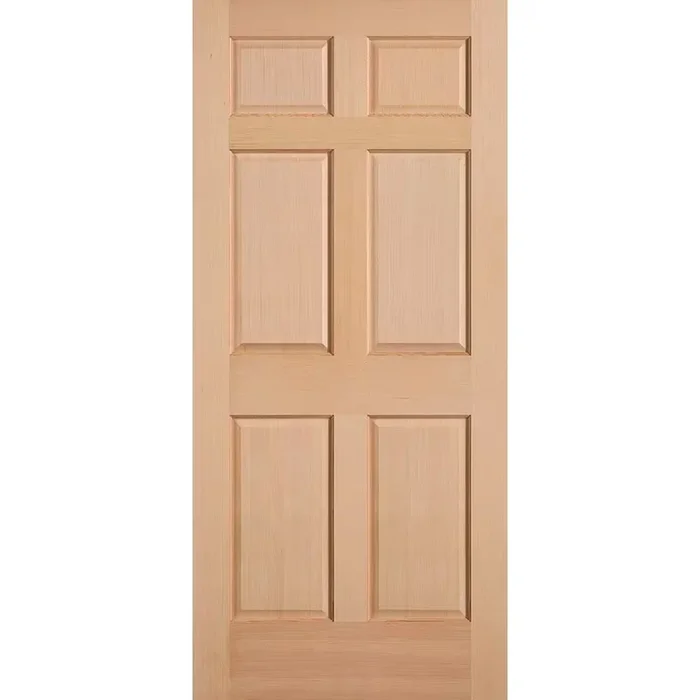Masonite 36 in. x 80 in. 6-Panel Unfinished Fir Front Exterior Door Slab