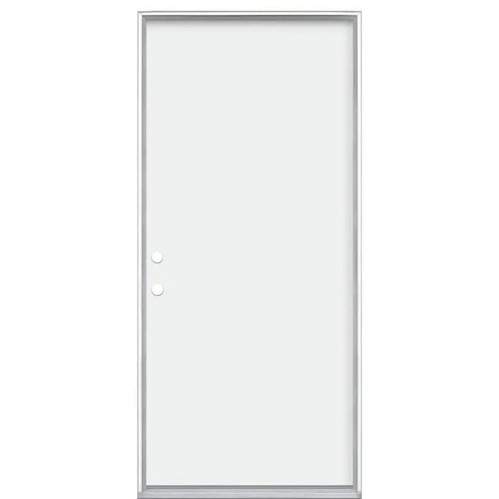 Masonite 36 x 80 in. Premium Flush Right-Hand Inswing Primed Steel Prehung Exterior Door No Brickmold