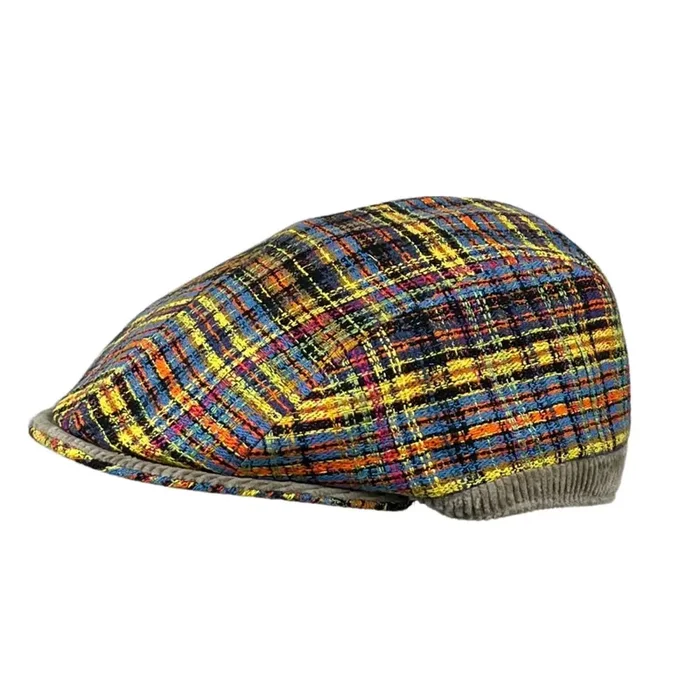 Matera 4 Multicolor Flat Cap by Alfonso D’Este | The “Funky Weave” Split Cap | Funky Brims