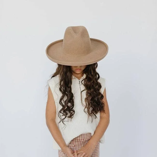 Maude Kids Hat – Tan O/S