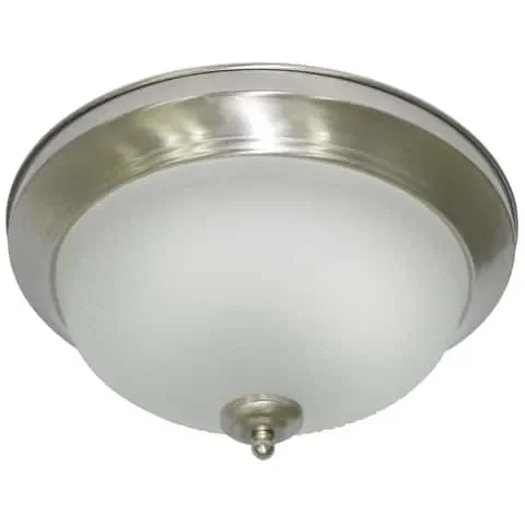 MaxLite 5.5 in. H X 12.75 in. W X 12.75 in. L Nickel Ceiling Fixture