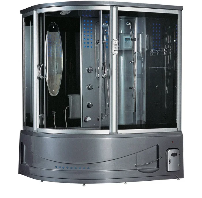 Maya Bath Siena-Gray-Right Steam Shower