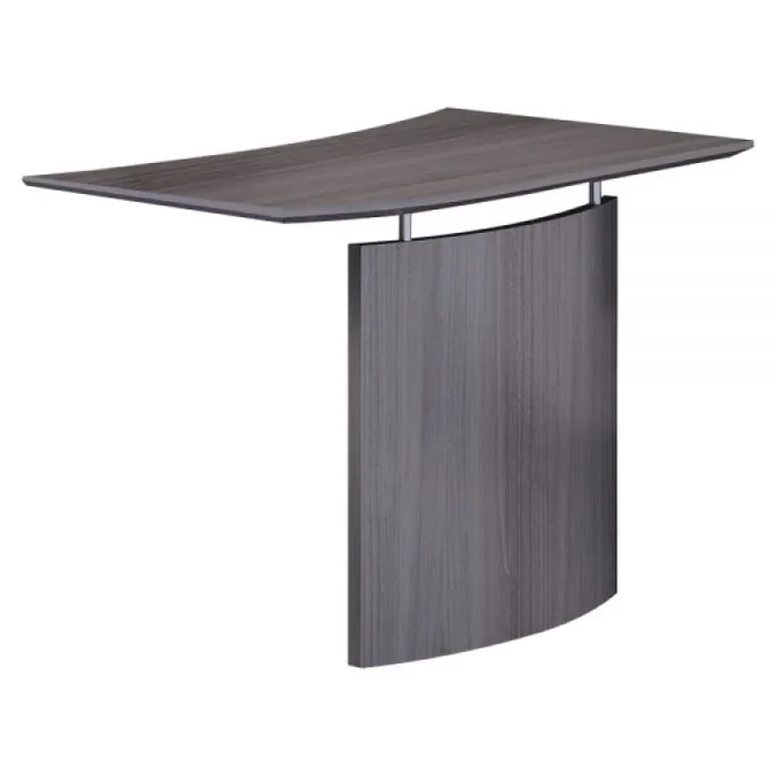 Mayline Right Hand Bridge – Beveled Edge – Material: Steel – Finish: Gray, Laminate, Silver