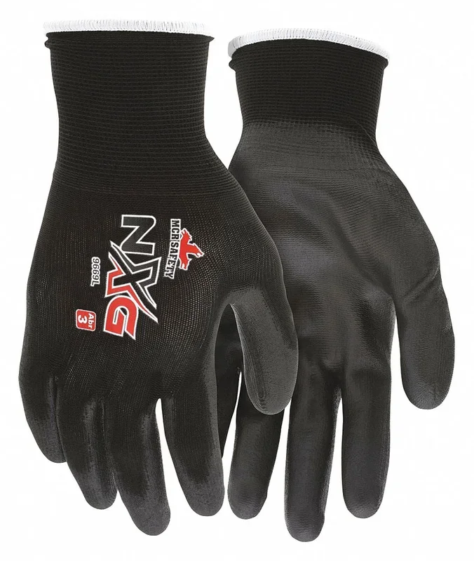 MCR SAFETY Coated Gloves – Palm Dipped, Polyurethane, ANSI Abrasion Level 3