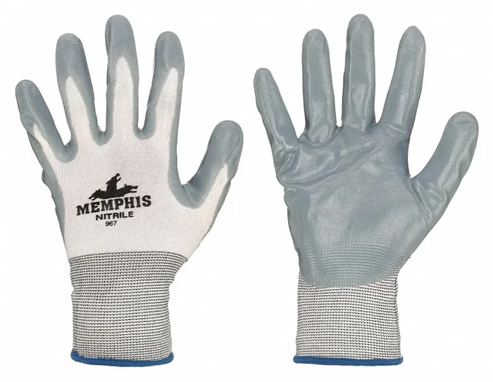 MCR SAFETY Memphis Nitrile Coated Gloves – XS