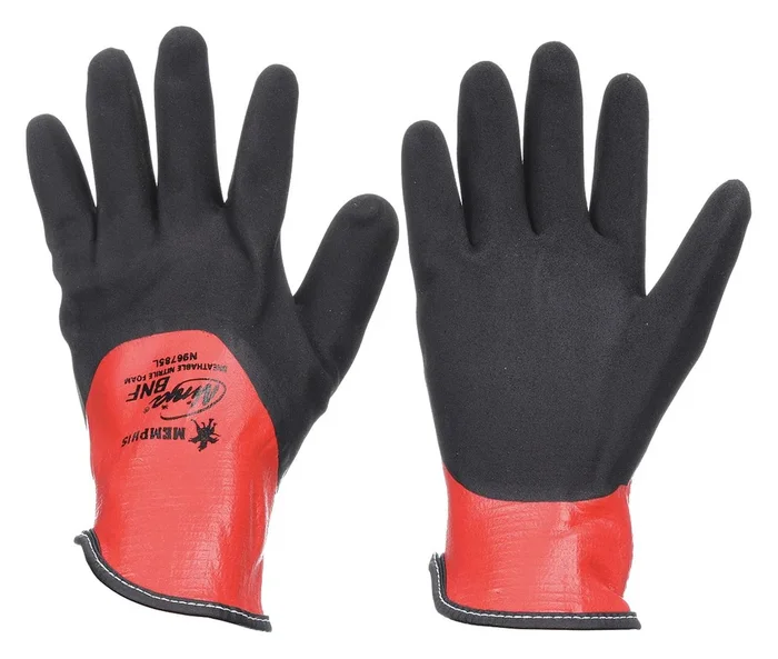 MCR SAFETY Ninja BNF N96785 Foam Nitrile Coated Gloves – Large
