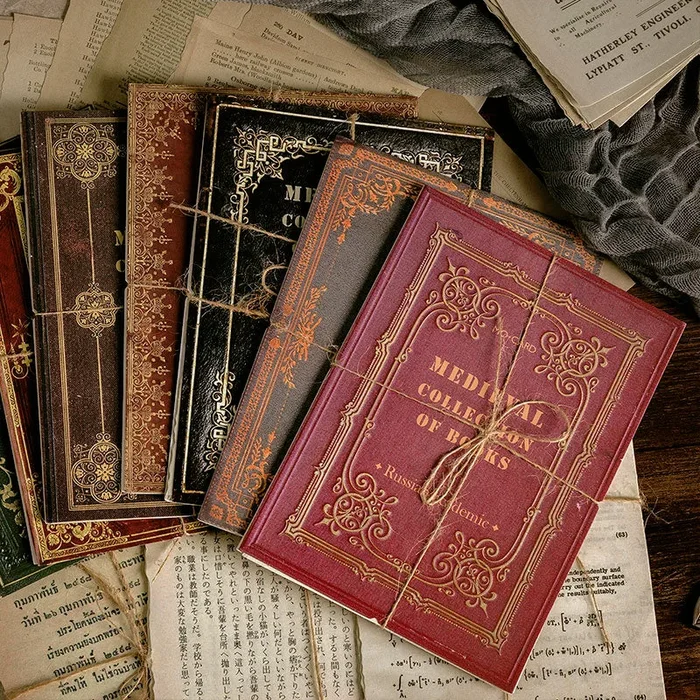 Medieval Book Collection Retro English Newspaper Music Score Scrapbook Paper
