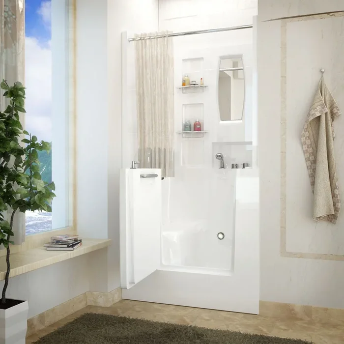 MediTub 3140RWS Walk-In 31 x 40 Right Drain White Soaking Walk-In Bathtub