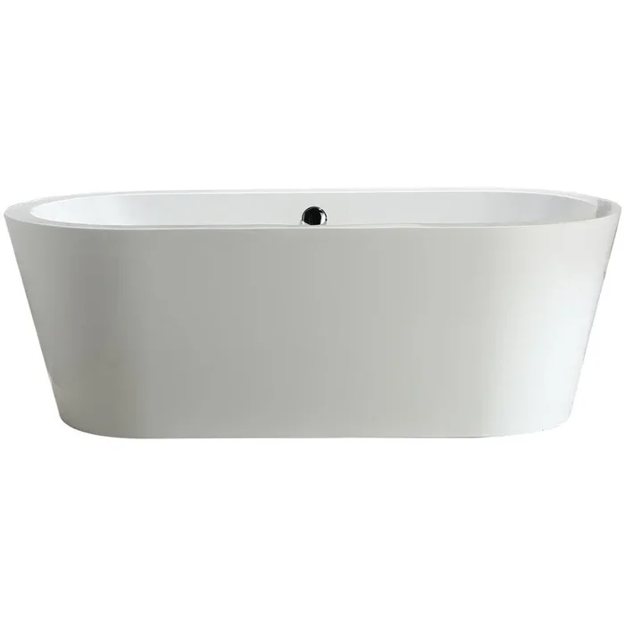 Melania 5.6 ft. Acrylic Flatbottom Non-Whirlpool Bathtub in White