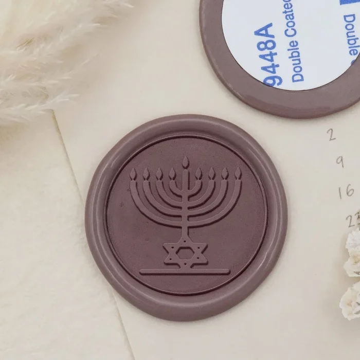 Menorah Wax-adhesive Wax Seal Stickers