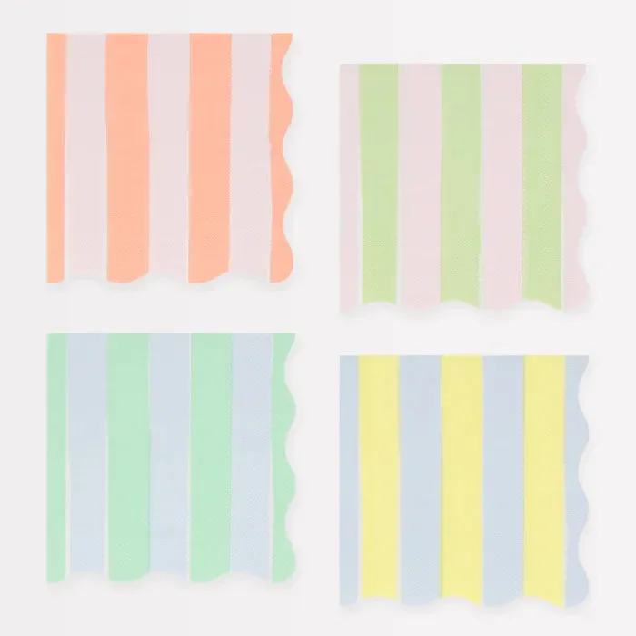 Meri Meri – Pastel Stripe Cocktail Napkins