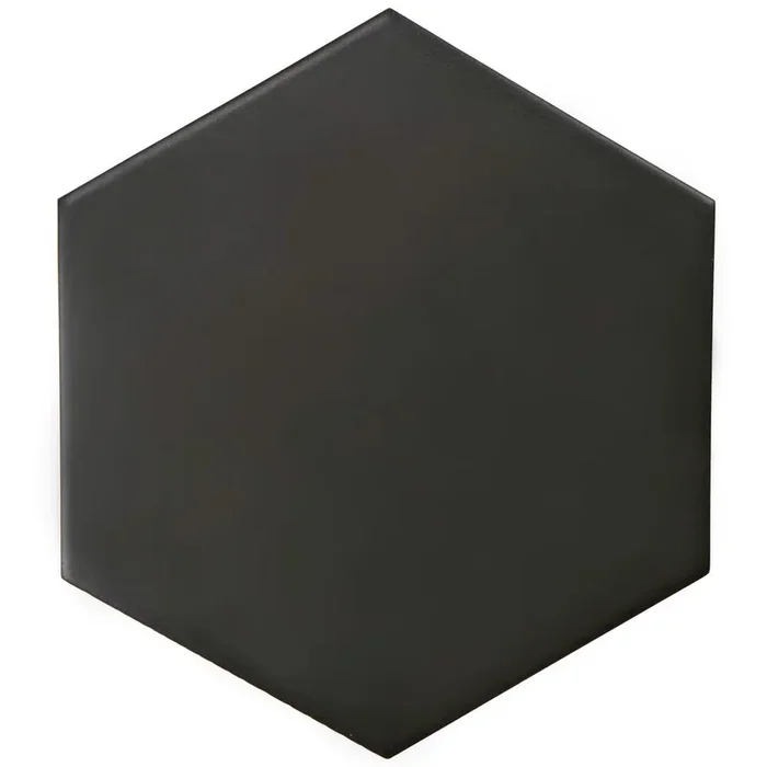 Merola Tile Hexatile Matte Nero 7 in. x 8 in. Porcelain Floor and Wall Tile (7.67 sq. ft./case)