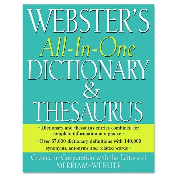 Merriam Webster Merriam-Webster All-In-One Dictionary/Thesaurus, Hardcover, 768 Pages