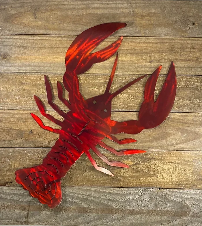 Metal Crawfish Wall Hanging Decoration | Crawfish Steel Sign
