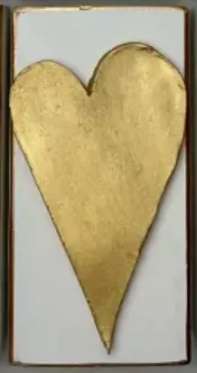 Michelle Allen Designs – Gold Heart Clay Art