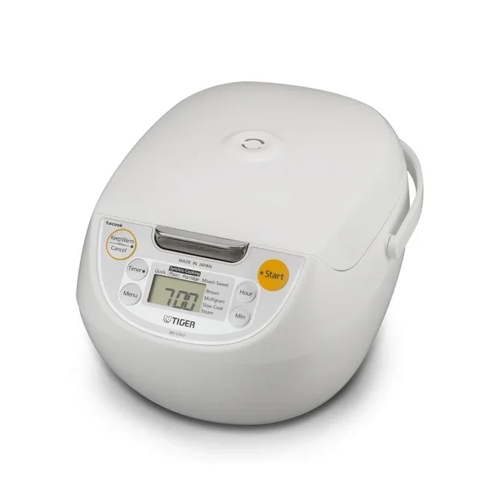 Micom 5.5-Cup White Rice Cooker with Tacook Cooking Plate