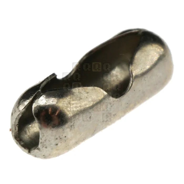 Midwest Fastener 6901698 No. 6 Pull Chain Connector, Nickel Plated, 1/8″ Ball Size