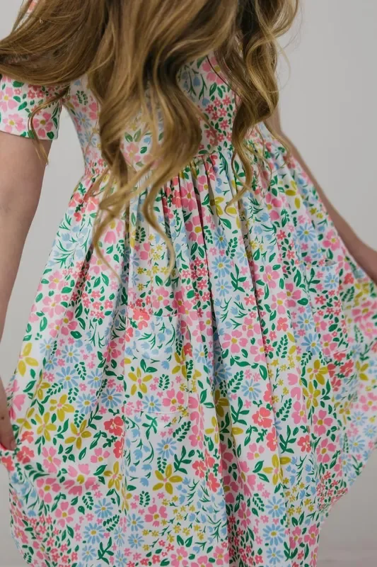 Mila & Rose – Girl’s Short-Sleeve Daffodil Dress