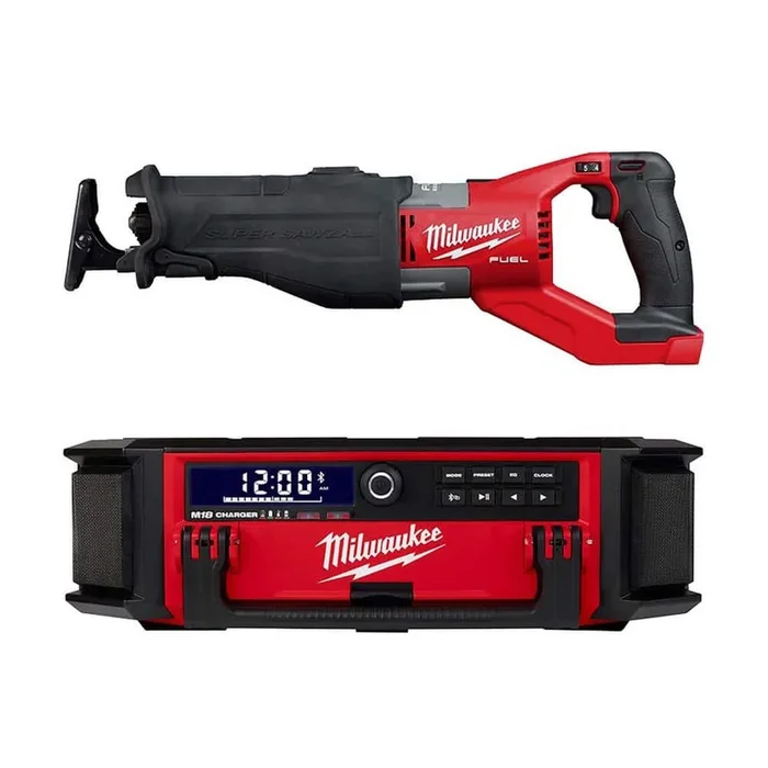 Milwaukee M18 FUEL 18-Volt Lithium-Ion Brushless Cordless Super Sawzall Orbital Reciprocating Saw W/PACKOUT Radio