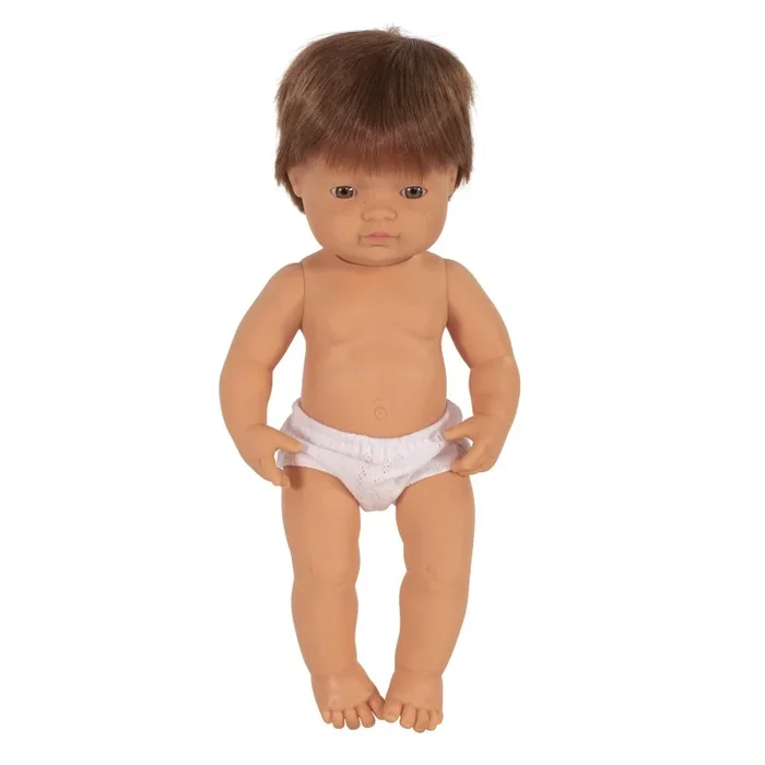 Miniland 15In Baby Doll Caucasian Boy Redhair Anatomically Correct