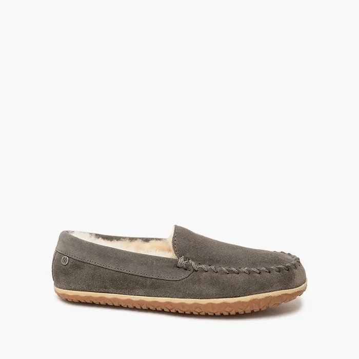 Minnetonka “Sheepskin Tobie” Slipper – Charcoal