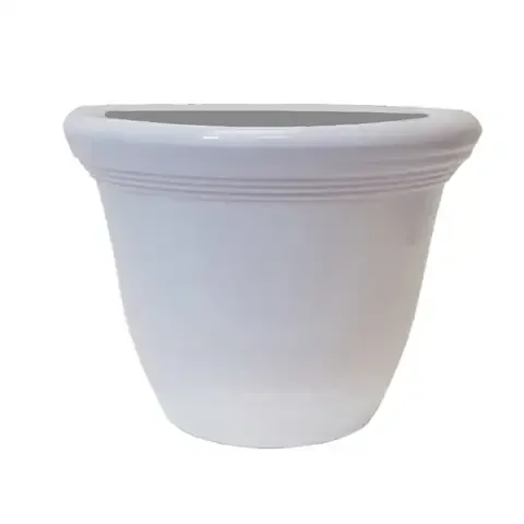 Misco 7 in. H X 9 in. D Plastic Planter White
