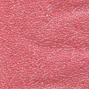 Miyuki Delica Seed Beads- 11/0- DB236 LINED CRYSTAL ROSE LUSTER