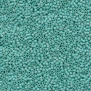 Miyuki Delica Seed Beads- 11/0- DB878 MATTE OPAQUE TURQUOISE AB
