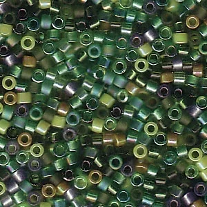 Miyuki Delica Seed Beads- 11/0- DBMIX03 EVERGREEN MIX
