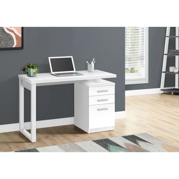 Modern Computer Desk with Storage Drawers – Home Office Laptop Desk