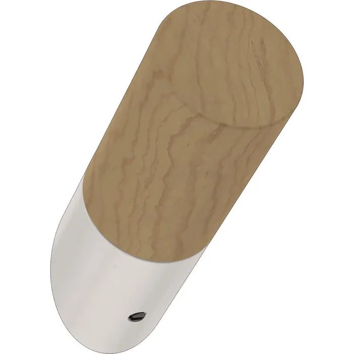 Modern Slant 2-1/4 in. White and Pine Single Prong Hook (5-Pack)