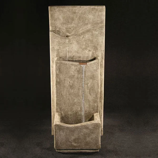 Modern Wall Fountain Fiore Stone