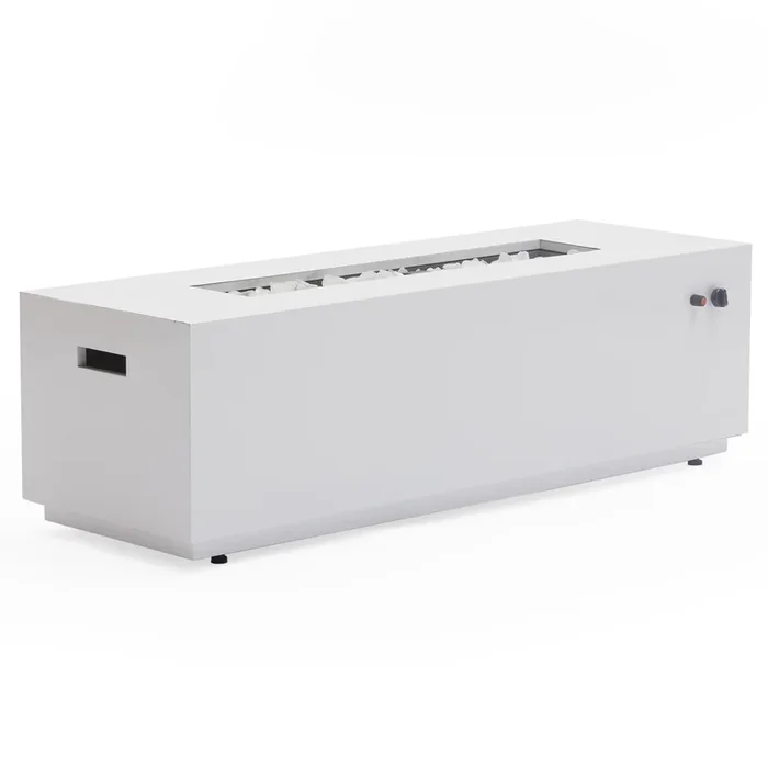 MoDRN Glam White 60″ Rectangle Gas Fire Pit