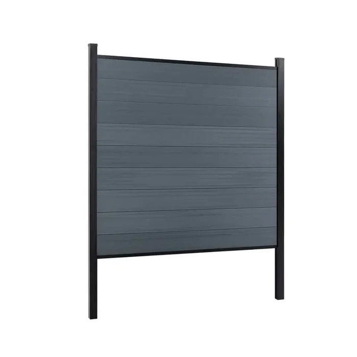 mondaria 8 ft. H x 6 ft. W Gray Composite Horizontal Fence Panel with 2-Channels (9-Pack)