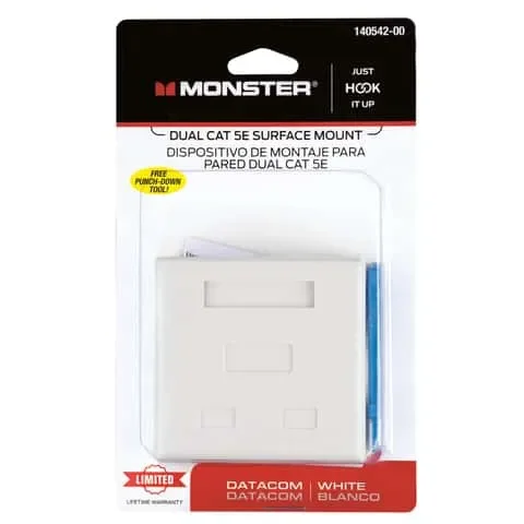 Monster Just Hook It Up 0 ft. L Surface Mount Housing CAT 5E