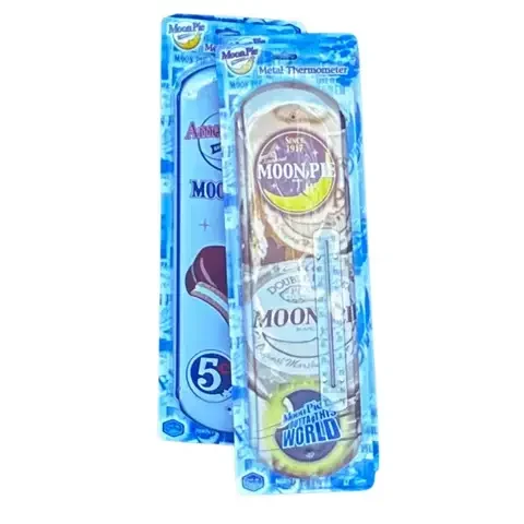 MoonPie Tossed Thermometer Metal Brown