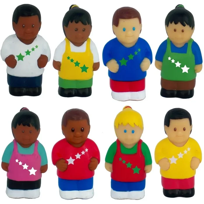 Multicultural Child Figurines 8Ct A2in Tall All Star Kids