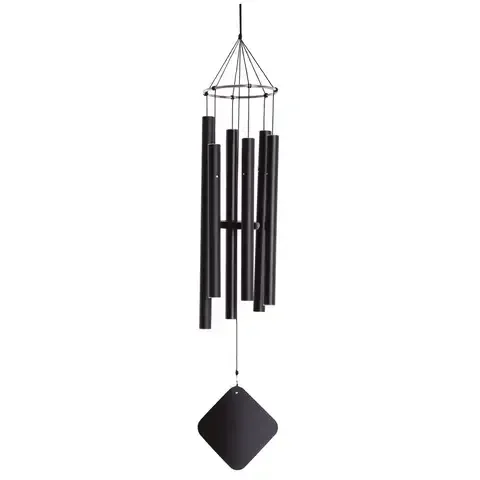Music of the Spheres, Inc Chinese Soprano Black Aluminum 30 in. Wind Chime