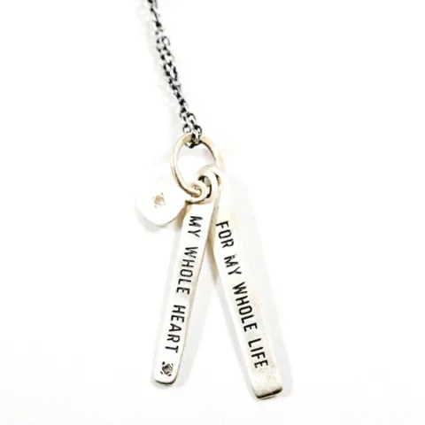 ***My Whole Heart Silver Necklace – 22